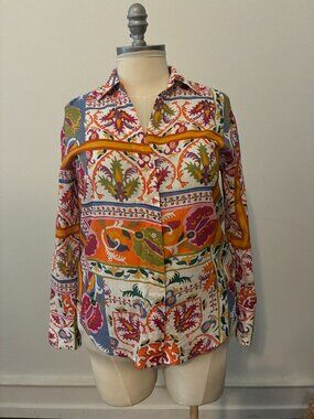 Calypso St. Barth Button down Top sz Med
